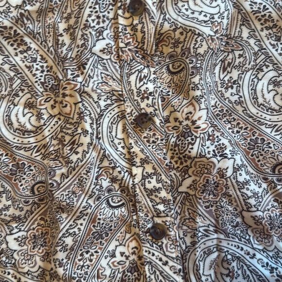 LANDS END long sleeve button up blouse with belt sz XS (2-4) - Picture 3 of 5